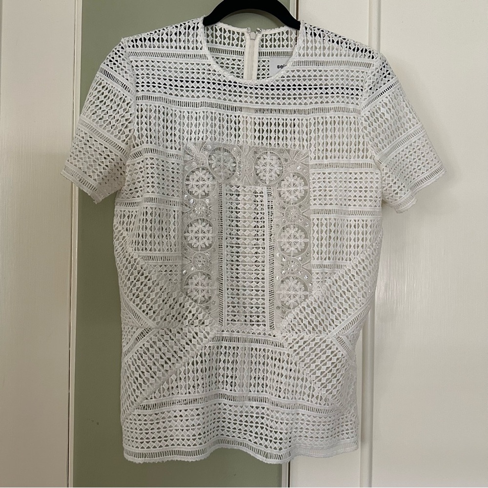 Self-portrait lace top